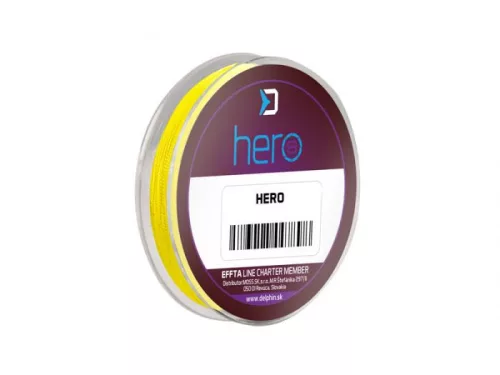 Delphin HERO 8 Fluo Sárga Fonott Zsinór 1000m 0.40mm 26.40kg