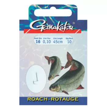 Gamakatsu BKS-1050N Roach Előkötött Horog 10 0,16mm