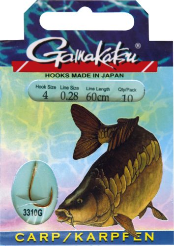 Gamakatsu BKG-3310G Carp előkötött Horog 2 0,30mm