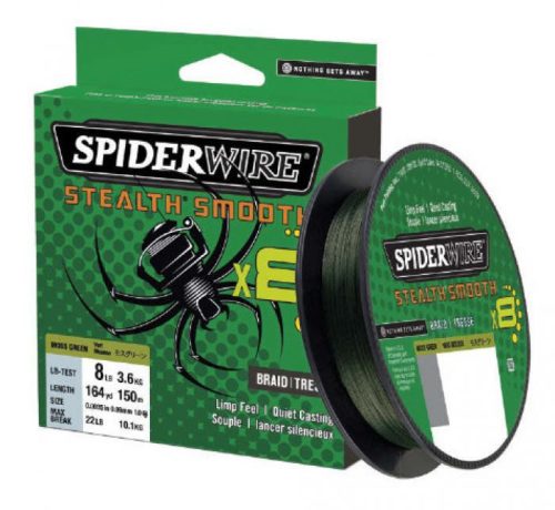 Spiderwire Stealth Smooth8 Moss Green Fonott Zsinór 150m 0,05mm