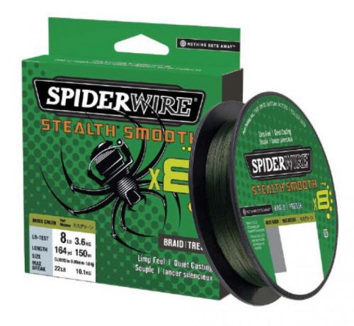 Spiderwire Stealth Smooth8 Moss Green Fonott Zsinór 150m 0,09mm