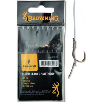   Browning Feeder Method Előkötött Horog Csalitüskével 10cm 10