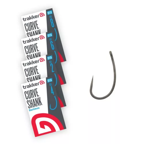 Trakker curve shank barbless szakáll nélküli horog 6