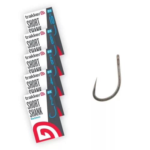 Trakker short shank barbless szakáll nélküli horog 8