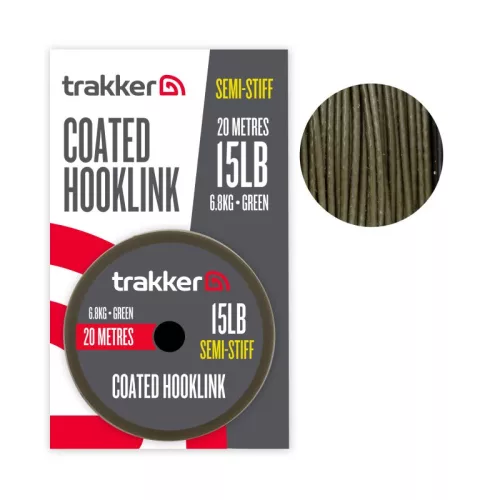 Trakker semi stiff coated bevonatos fonott előkezsinór 20m 20lb 9,8kg
