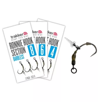   Trakker roonie hook barbless szakáll nélküli előszerelt horog 4