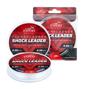   Carp Expert Crystal Clear Shock Leader Fluorocarbon Zsinór 5x15m 0,20mm-0,55mm