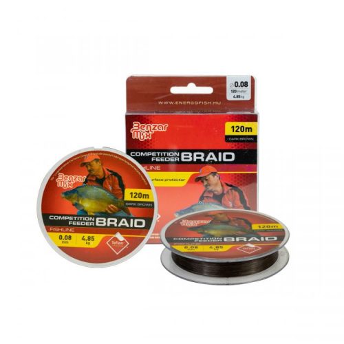 Benzár Competiton Feeder Braid Sötétbarna Fonott Zsinór 200m 0,18mm