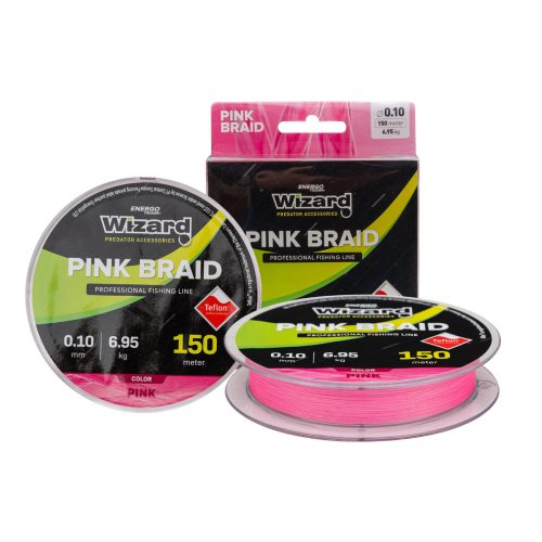 Wizard pink braid fonott zsinór 150m 0,10mm