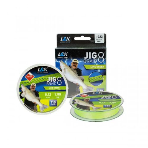 L&K Jig Braid Lime Green Fonott Zsinór 110m 0,06mm