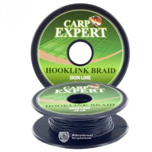 Carp Expert Hookling Braid Skin Line Pitch Black 10m 15lb Fonott Előke Zsinór