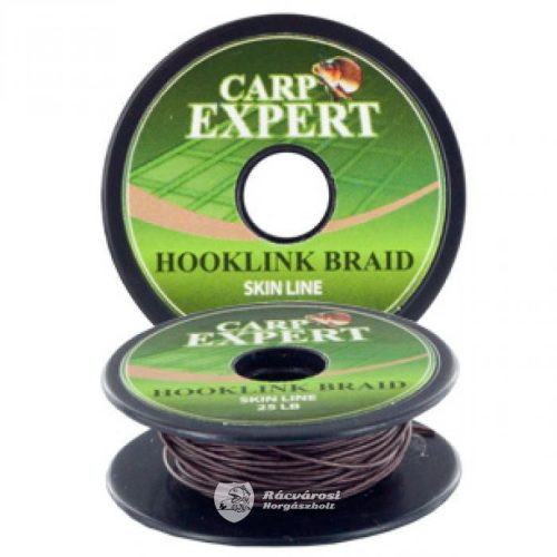 Carp Expert Hookling Braid Skin Line Mud Brown 10m 15lb Fonott Előke Zsinór