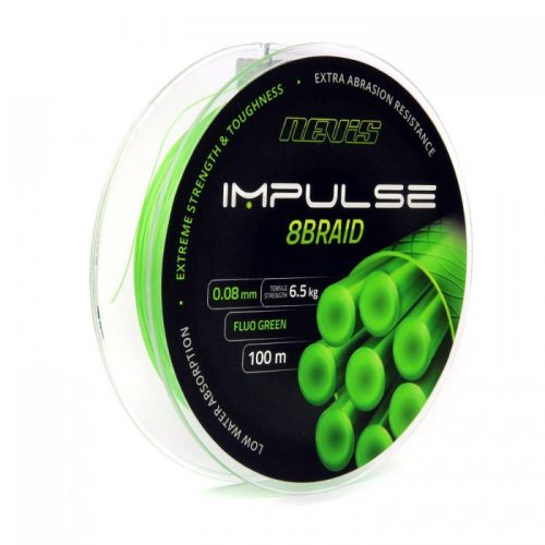 Nevis Impulse 8Braid Flou Green Fonott Zsinór 100m 0.14mm 10.20kg