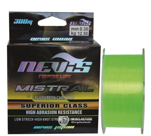 Nevis Mistral Fluo Green monofil horgászzsinór 0,20mm