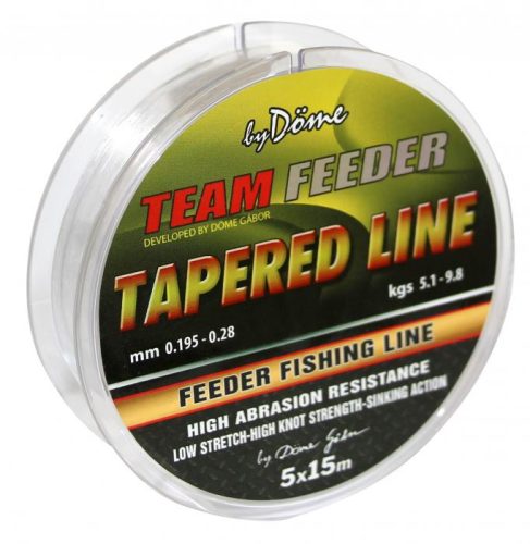 By Döme Team Feeder Tapered Leader Zsinór 5x15m 0,165-0,22mm