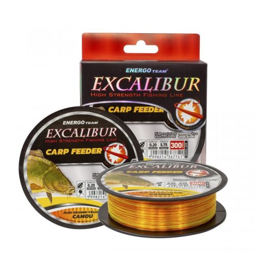 Energo Team Excalibur Carp Feeder Fluo Narancs-Sárga Monofil Zsinór 300m 0,18mm