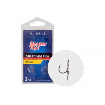   Benzár Method Előkötött Horgok Monofil Zsinóron 10-es horog 0,18mm