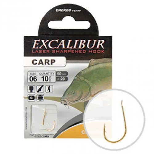 Energo Team Excalibur Carp Classic Gold Előkötött Horog 1