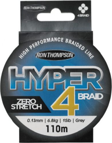 Ron Thompson Hyper 4 Braid Fonott Horgász Zsinór 110m 0,10mm Grey