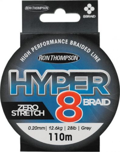 Ron Thompson Hyper 8 Braid Fonott Horgász Zsinór 110m 0,10mm Dark Grey