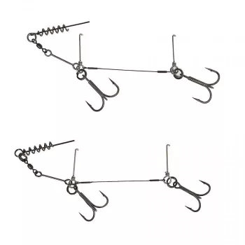 Savage Gear 1x7 Titanium Dugóhúzós Patkoló Előke 2x#1/0