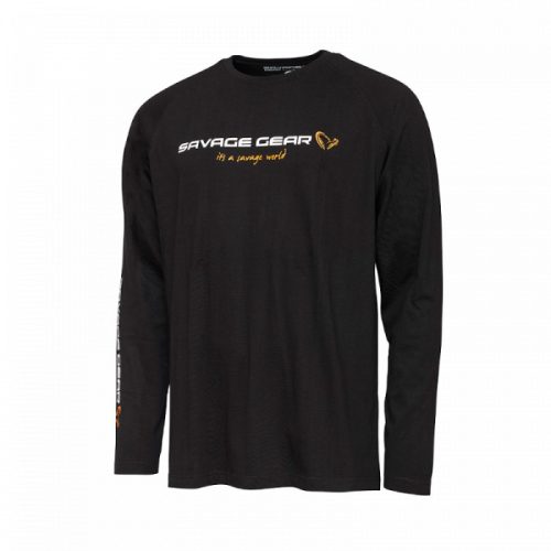Savage Gear Signature Logo Long Sleeve T-Shirt Hosszú Ujjú Póló XL