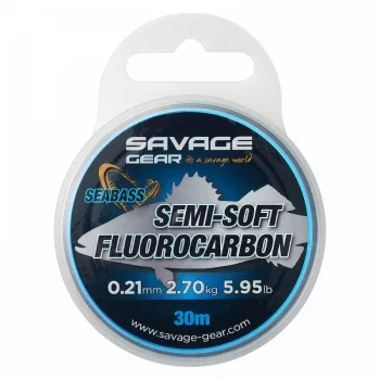   Savage Gear Semi-Soft Fluorocarbon Seabass Zsinór 30m 0,21mm