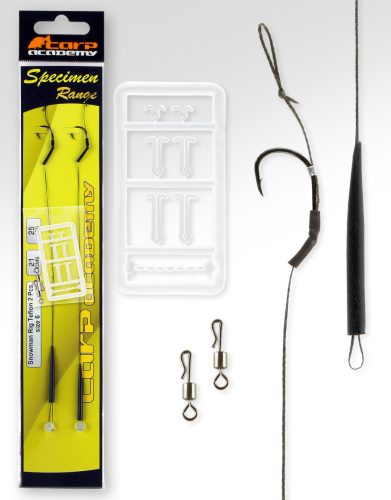 Carp Academy Snowmen Rig Teflon Előkötött Horog 2 25lb