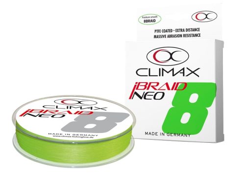 Climax Ibraid Neo Fonott Zsinór X8 Fluo Chartreuse 135m 0,14mm 10,1kg