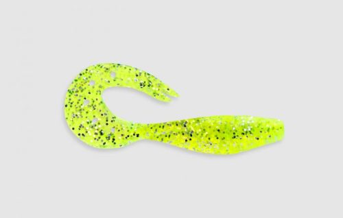 Nevis Twister Shad Gumihal Fluo Sárga Csillám 11cm