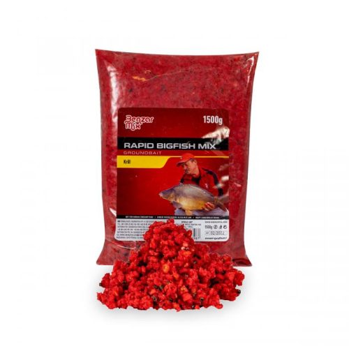 Benzar Mix Rapid Bigfish Mix Etetőanyag Eper 1,5kg