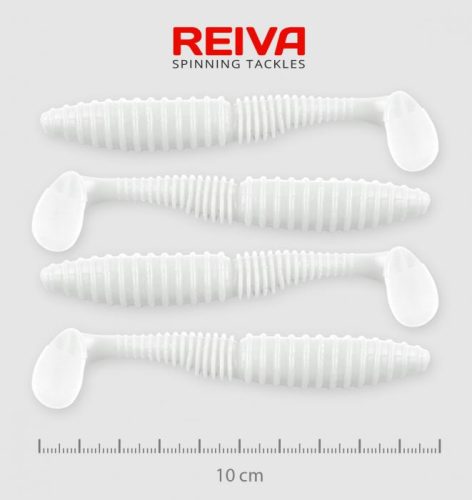 Reiva Zander Power Shad Gumihal Fehér 10cm