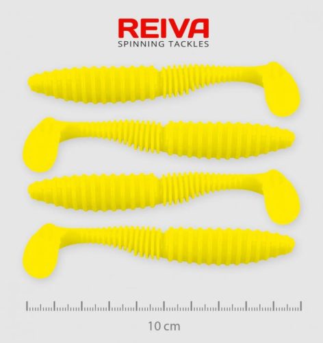 Reiva Zander Power Shad Gumihal Citromsárga 10cm