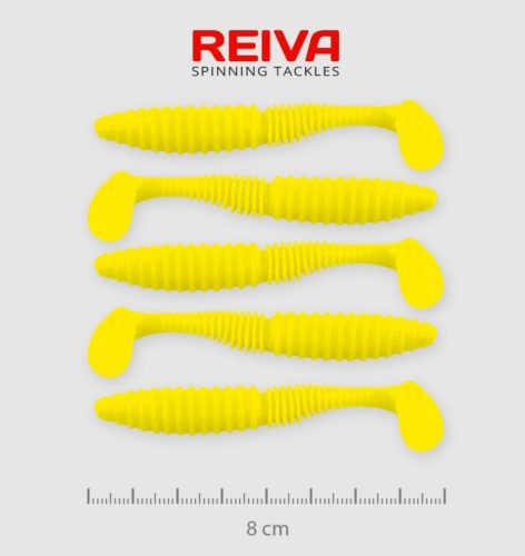 Reiva Zander Power Shad Gumihal Citromsárga 8cm