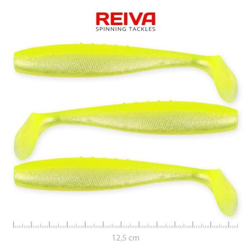 Reiva Flat Minnow Shad Gumihal 12,5cm Sárga-Ezüst