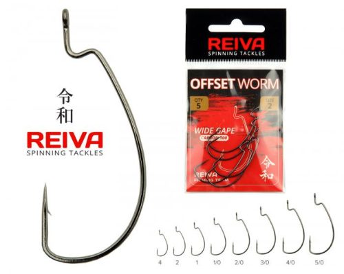 Reiva Offset Worm Horog 4/0