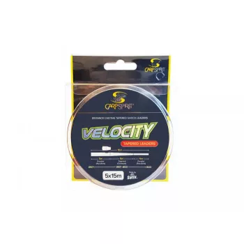   Carp Spirit Velocity Tapered Leader Előtét Zsinór 5x15m 0,23mm-0,57mm