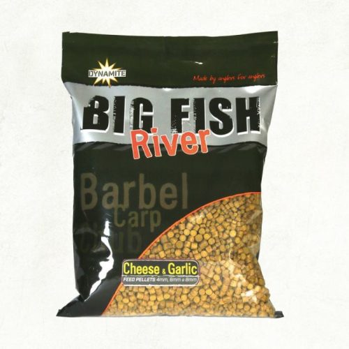 Dynamite Baits Big Fish River Cheese&Garlic Etető Pellet 4,6,8mm 1,8kg (DY1367)