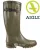 Aigle Parcours 2 ISO khaki 4,5mm neoprén béléses Gumicsizma 41
