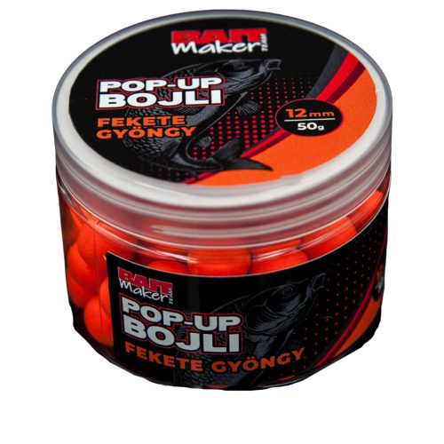 Baitmaker pop up bojli fekete gyöngy 12mm 50g 