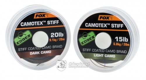 Fox Camotex Stiff Light Camo fonott előke zsinór 20m/15lb