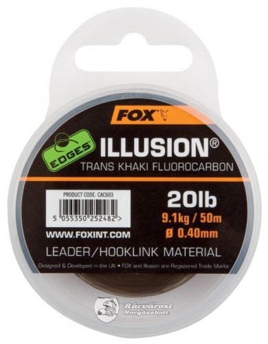 Fox Illusion Trans Khaki Fluorocarbon előke zsinór 0.40/20lb