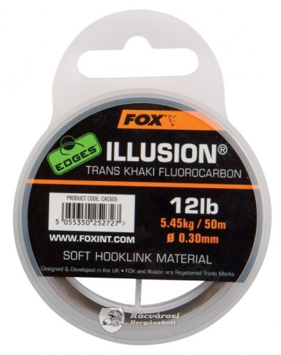 Fox Illusion Soft Hooklink Fluorocarbon előke zsinór 0.30mm/12lb