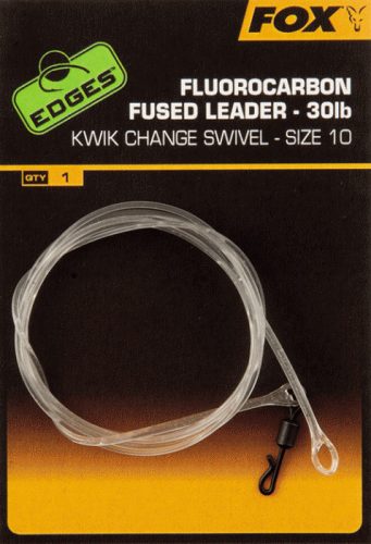 Fox Edges Fluorocarbon Fused Leader 30lb 7-es Kwik Chnage Forgóval