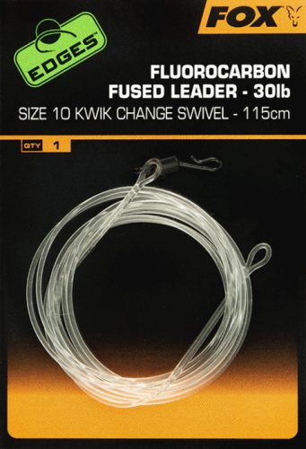 Fox Edges Fluorocarbon Fused Leaders Kwik Change Kapoccsal 30lb 7-es kapocs