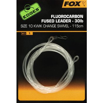   Fox Edges Fluorocarbon Fused Leaders Kwik Change Kapoccsal 30lb 10-es kapocs