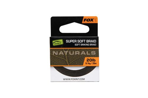 Fox edges naturals soft braid hooklenght fonott zsinór  20m 20lb