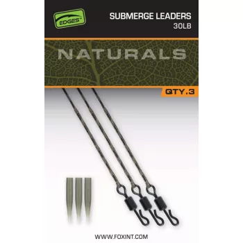 Fox edges naturals submerge leaders 30lb 75cm