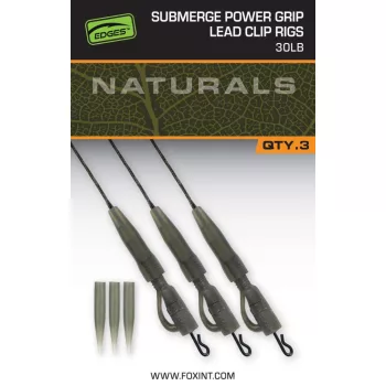   Fox edges naturals submerge power grip lead clips ólomklipszes végszerelék 30lb 75cm