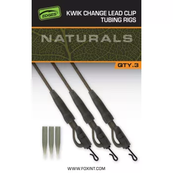 Fox edges naturals kwik change lead clip tubing rigs 45cm